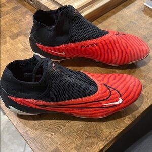 Nike Phantom Red and Black Soccer Cleats